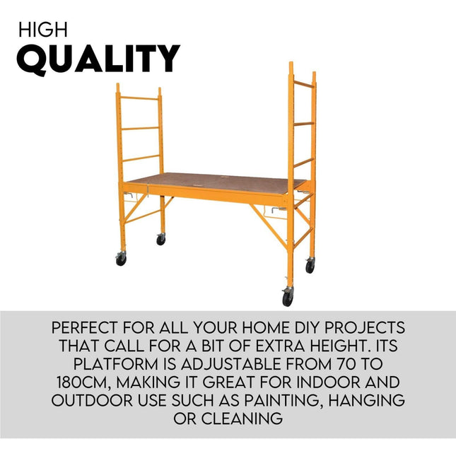 450kg Mobile Scaffold Ladder Scaffolding Platform Portable Ladder Work Safety.