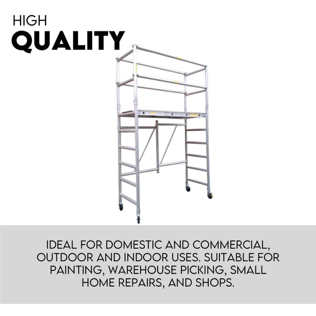 3.0M Aluminium Scaffold Mobile Tower Single Width Platform Height AU Standard.
