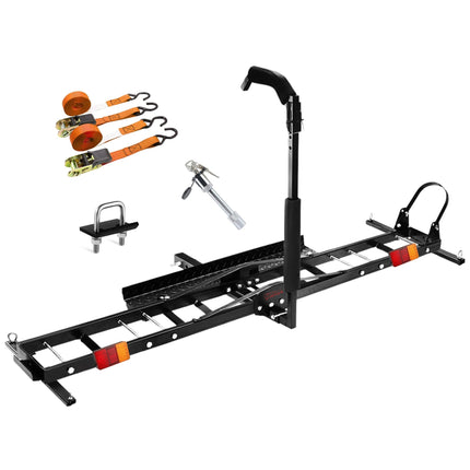 Motorcycle Motorbike Carrier Rack Towbar Arm Rack Dirt Bike Ramp Brake Lights.