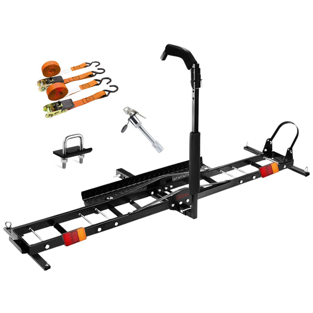 Motorcycle Motorbike Carrier Rack Towbar Arm Rack Dirt Bike Ramp Brake Lights.