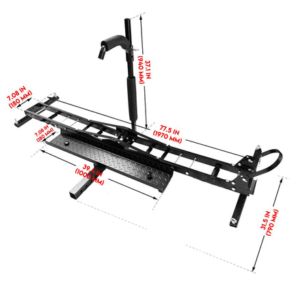 Motorcycle Motorbike Carrier Rack Towbar Arm Rack Dirt Bike Ramp Brake Lights.