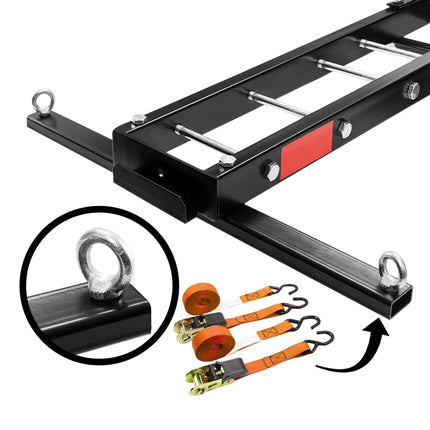 Motorcycle Motorbike Carrier Rack 2" Towbar Arm Dirt Bike Ramp Brake Lights.
