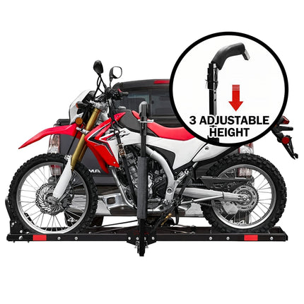 Motorcycle Motorbike Carrier Rack 2" Towbar Arm Dirt Bike Ramp Brake Lights.