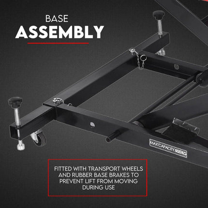Motorcycle Lift 500kg Table Hydraulic Bike Jack Mechanic Stand Hoist Lifter.