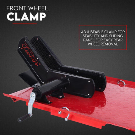Motorcycle Lift 500kg Table Hydraulic Bike Jack Mechanic Stand Hoist Lifter.