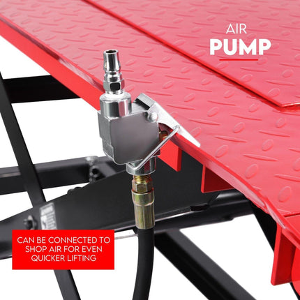 Motorcycle Lift 500kg Table Hydraulic Air Bike Jack Mechanic Stand Hoist Lifter.