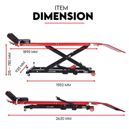 500Kg Hydraulic Motorcycle Lift Motorbike Stand Bike Jack Hoist Lift Table.