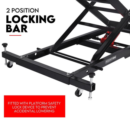 Motorcycle Lift Table Hydraulic 500kg Bike Jack Mechanic Stand Hoist Lifter.