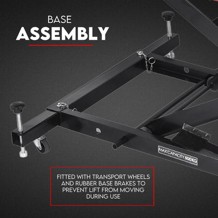 Motorcycle Lift Table Hydraulic 500kg Bike Jack Mechanic Stand Hoist Lifter.