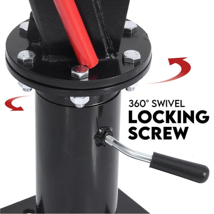 900kg Swivel Hydraulic Crane Hoist Jack UTE Trailer Truck Winch Pick up Lift.