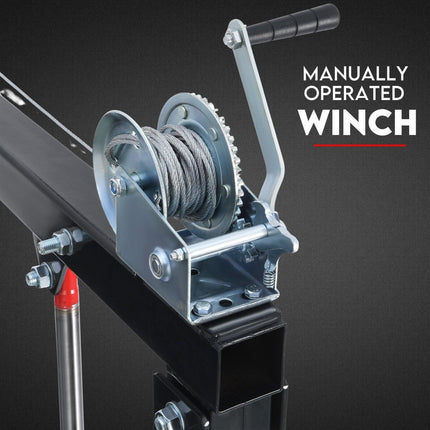 900kg Swivel Hydraulic Crane Hoist Jack UTE Trailer Truck Winch Pick up Lift.