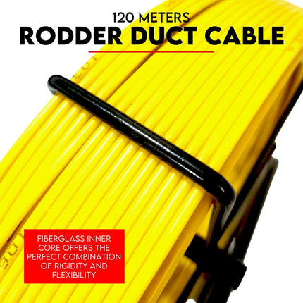 120M×6MM Fish Tape Puller Fiberglass Wire Cable Running Duct Rodder.