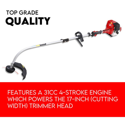 4 Stroke Curved Shaft Split Line Trimmer Whipper Snipper Cutter Garden Tool.