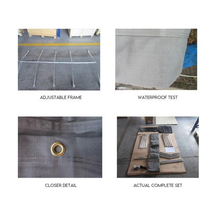 Box Cage Trailer Cover Canvas Tarp for 7x4 600mm High Cage Premium Quality 2 ft.