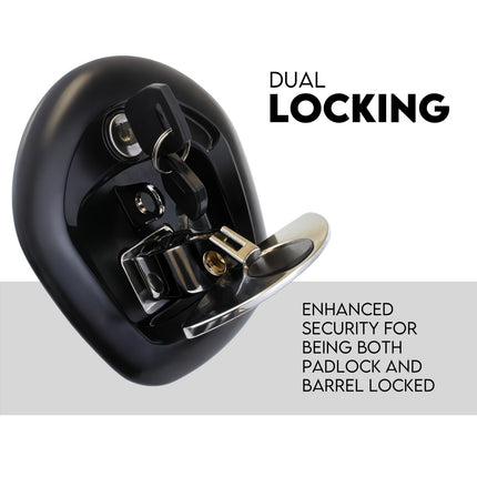 Whale Tail T Handle Lock Latch Compression Lock Trailer Toolbox Black Chrome.