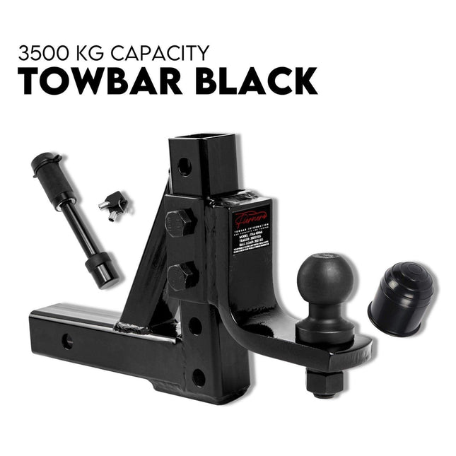 Towbar Adjustable Drop Tow Bar Ball Mount Tongue Hitch Trailer Car 3500KG 50mm.