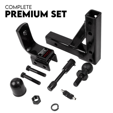 Towbar Adjustable Drop Tow Bar Ball Mount Tongue Hitch Trailer Car 3500KG 50mm.