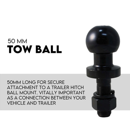 Towbar Adjustable Drop Tow Bar Ball Mount Tongue Hitch Trailer Car 3500KG 50mm.