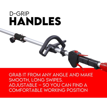 4 STROKE Whipper Snipper Straight Shaft Line Trimmer 31CC Pole Brush Cutter.