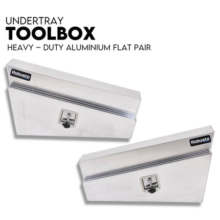 900mm Under Tray Tool Box Pair Aluminium Toolboxes Set Truck Undertray Underbody.