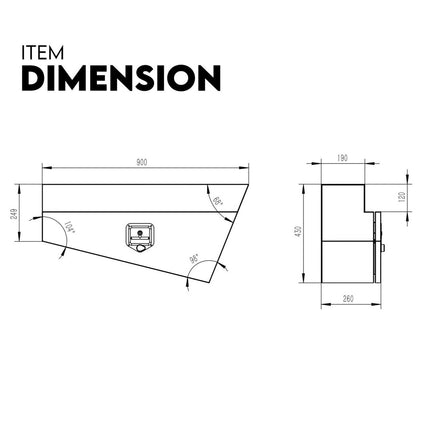 Under Tray Tool Underbody Pair Set 900mm Aluminium.