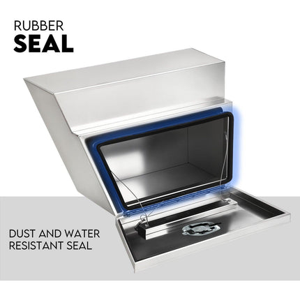 Under Tray Tool Box Underbody Pair Set 600mm Aluminium.
