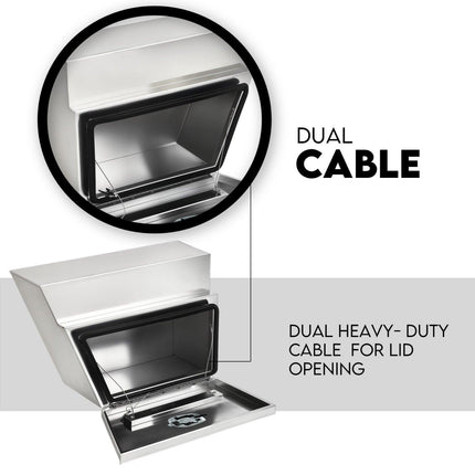 Under Tray Tool Box Underbody Pair Set 600mm Aluminium.