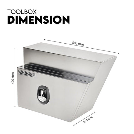 Under Tray Tool Box Underbody Pair Set 600mm Aluminium.