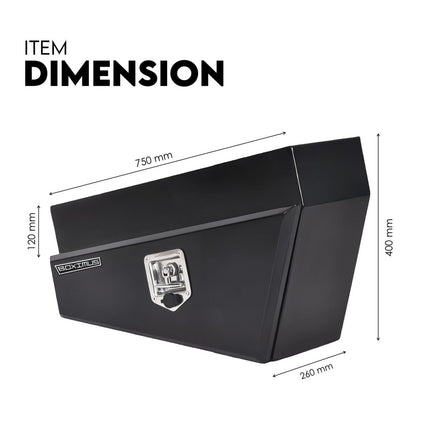 750mm Pair of Under Tray Undertray Tool Box Steel Underbody Toolbox.