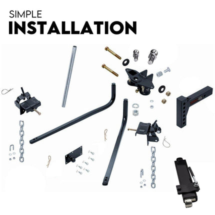 Weight Distribution Hitch System Load Leveller Caravan Anti Sway Bars 800Lb.