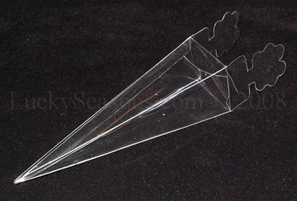 10 Pack of Clear Pyramid Triangle Shaped Small Clear Gift Box - Bomboniere Jewelry Gift Party Favor Model Candy Chocolate Soap Box.