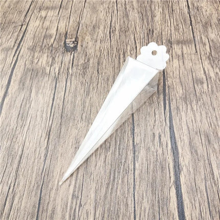 10 Pack of Clear Pyramid Triangle Shaped Small Clear Gift Box - Bomboniere Jewelry Gift Party Favor Model Candy Chocolate Soap Box.