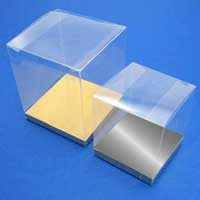 10 Pack of  12cm Square Cube Box - Large Bomboniere Exhibition Gift Product Showcase Clear Plastic Shop Display Storage Packaging Box.