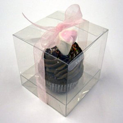 10 Pack of  12cm Square Cube Box - Large Bomboniere Exhibition Gift Product Showcase Clear Plastic Shop Display Storage Packaging Box.