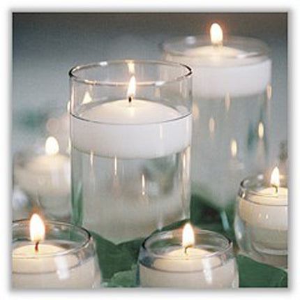 20 Pack of 8cm White Wax Floating Candles - wedding party home event decoration.