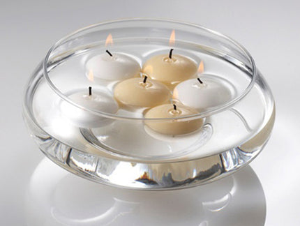20 Pack of 6 Hour White Floating Candles - 5.8cm diameter - wedding party decoration.