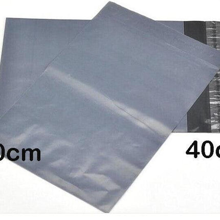 25 Pack - 400x300 mm GREY PLASTIC MAILING SATCHEL COURIER BAG POLY POSTAGE SHIPPING POST SELF SEAL.