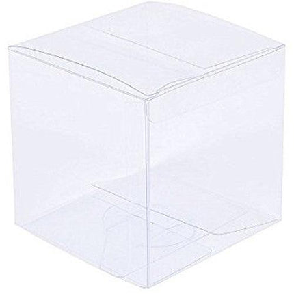 50 Pack of  12cm Square Cube Box - Large Bomboniere Exhibition Gift Product Showcase Clear Plastic Shop Display Storage Packaging Box.