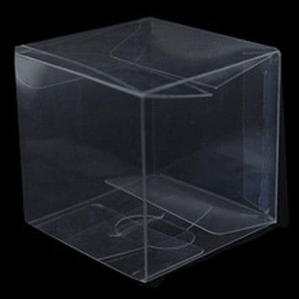 50 Piece Pack -PVC Clear See Through Plastic 15cm Square Cube Box - Large Bomboniere Product Exhibition Gift.