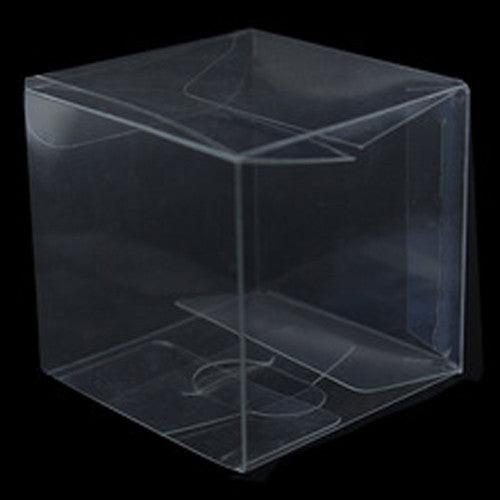50 Piece Pack -PVC Clear See Through Plastic 15cm Square Cube Box - Large Bomboniere Product Exhibition Gift.