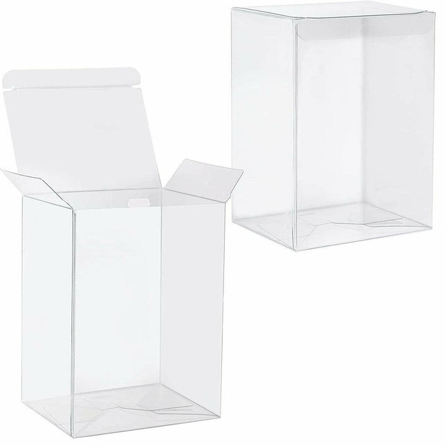 50 Pack of Large Plastic 22x14.5cm Rectangle Cube Box - Exhibition Gift Product Showcase Clear Plastic Shop Display Storage Packaging Box.