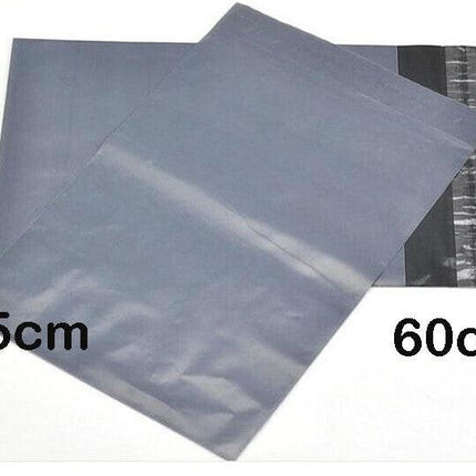 50 Pack - 600x450 mm LARGE GREY PLASTIC MAILING SATCHEL COURIER BAG SHIPPING POLY POSTAGE POST SELF SEAL.