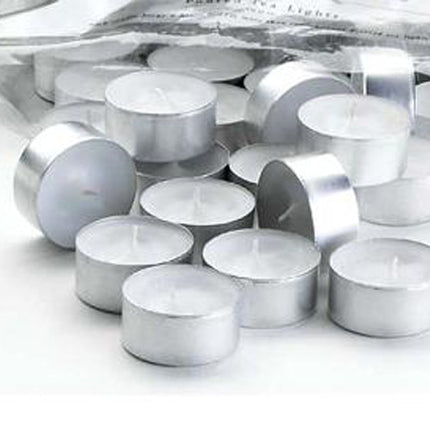 20 Pack Tea Light Candles - White Smokeless Tealights Unscented - 9 Hour Burn Time.