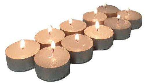 20 Pack Tea Light Candles - White Smokeless Tealights Unscented - 9 Hour Burn Time.