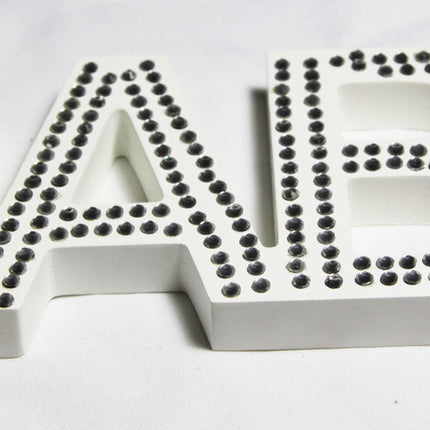 White Baby Nursery 30cm Sign Plaque Plate with Diamantes Newborn Gift Homeware Bedroom Decoration Wall Art.