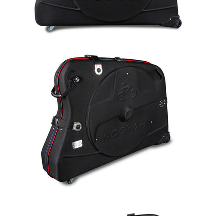 NOOYAH Bike Hard Shell Travel Case EVA Mountain MTB ebike Road Bike 700c Gravel Bike Tourer- BK002 in Black.