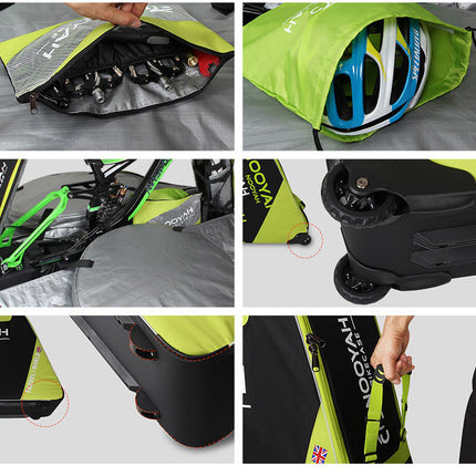 NOOYAH Bike BLUE Travel Case Bike Bag Shell EVA Tough material MTB Mountain Bike Road Bike TT 700c Gravel Bike Ebike 29er etc - BK007S.