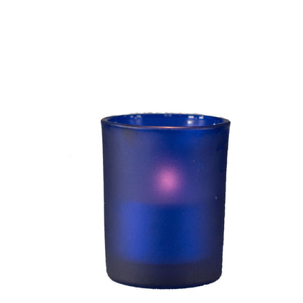 40 Pack Blue Frosted Glass Votive Tealight Candle Holders House Party Centerpiece Xmas Wedding Decor Glass Candlestick Party Decorations Bridal Baby Shower Event.