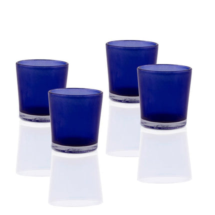 40 Pack Blue Frosted Glass Votive Tealight Candle Holders House Party Centerpiece Xmas Wedding Decor Glass Candlestick Party Decorations Bridal Baby Shower Event.