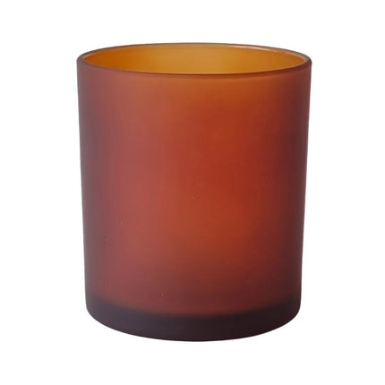 20 Pack Brown Frosted Glass Votive Tealight Candle Holders House Party Centerpiece Xmas Wedding Decor Glass Candlestick Party Decorations Bridal Valentines Event.